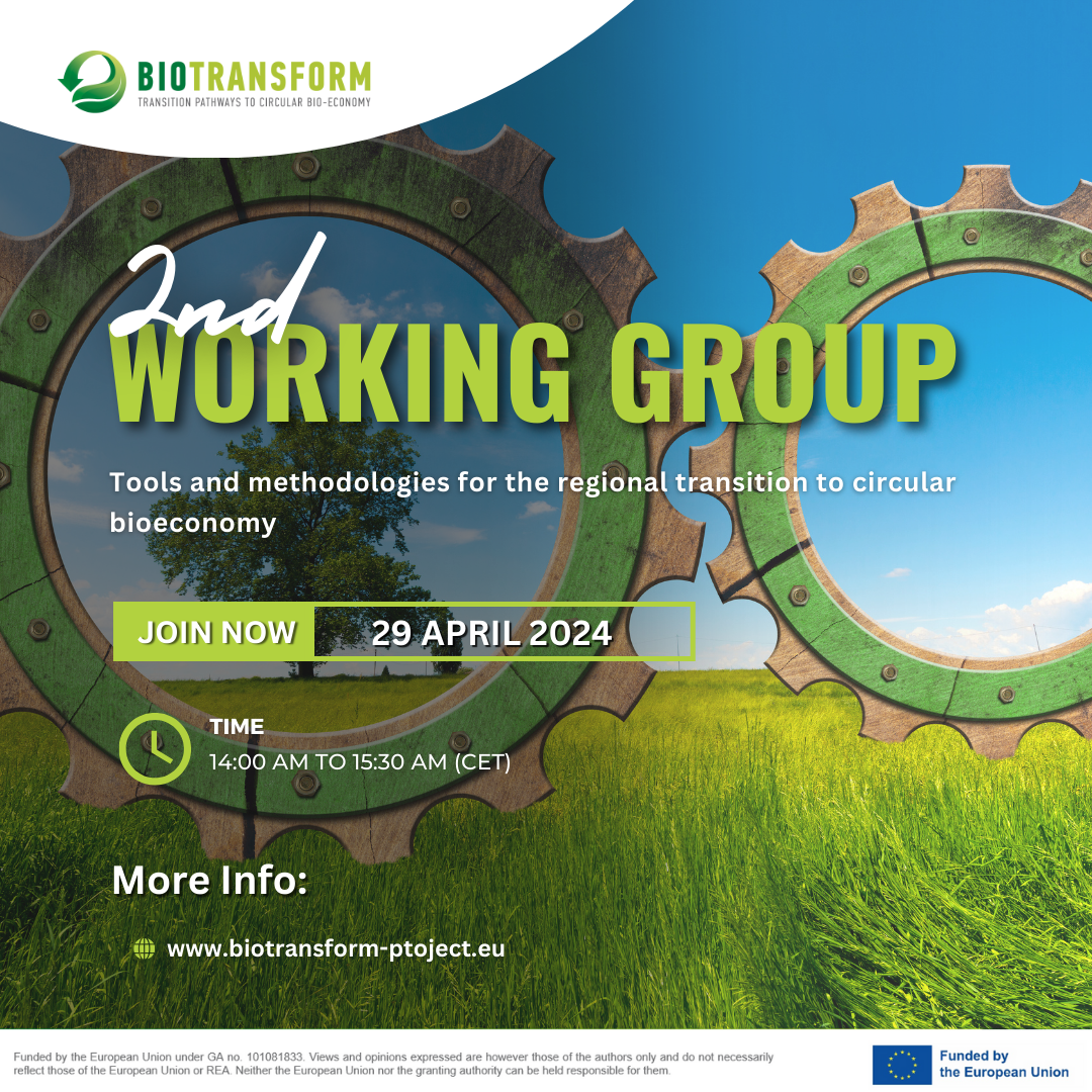 2nd Working Group - Tools and methodologies for the regional transition to circular bioeconomy